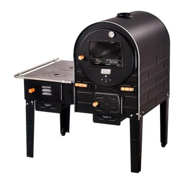 Imagem de Forno A Lenha Com Fogão Tamanho Médio Com Interno Em Inox 430