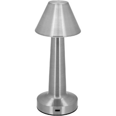 Imagem de LUMINÁRIA DE LED MESA DECORATIVA USB METAL 21x9x9cm PRATA