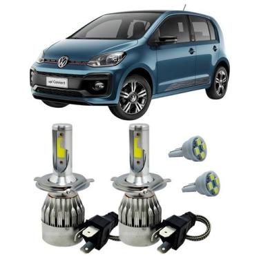 Imagem de Kit Super Led H4 6000K Farol Auto Baixo UP! 2014 A 2019 +T10 - Autovex