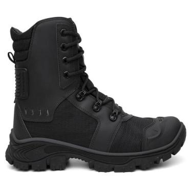 Imagem de Bota Cano Longo Couro Premium Biqueira Pvc Shelga Boots, Black, 43