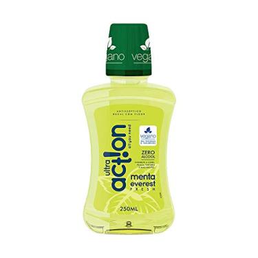 Imagem de Ultra Action Enxaguante Bucal Menta Everest Sem Alcool Sem Triclosan Sem Parabeno Previne Contra A Cárie Hálito Saudavél Produto Vegano 250 Ml