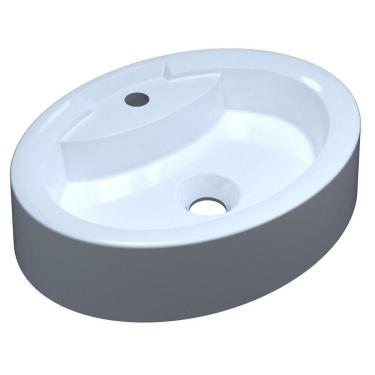 Imagem de Cuba Pia De Apoio Para Banheiro Oval Ox 43 C08 Branco