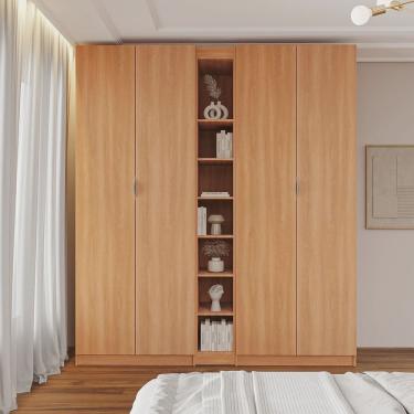 Imagem de Guarda-roupa Modulado 4 Portas 3 Peças Hera Cabecasa Madeiramadeira