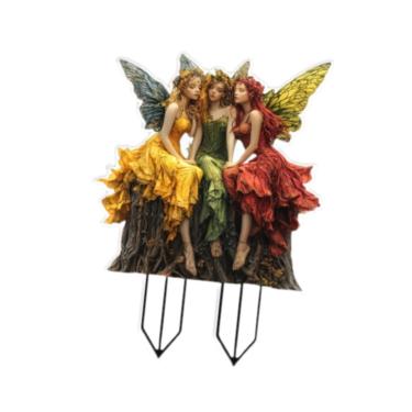 Imagem de Baoblaze 2d cena de páscoa de páscoa jardim estaca panela de flores acrílico telhado criativo canteiro de flores de parques de grama de de jardim