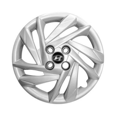 Imagem de Calota Aro 15 Hb20 2022/2023 Prata Emblema Preto Resinado - GFM