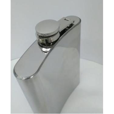 Imagem de Cantil De Bolso 230Ml Unahome Cromado Abertura Higienica - Unhome