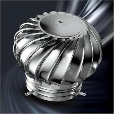 Imagem de Tampa de ventilação rotativa, ventiladores rotativos de telhado, ventilador de turbina de telhado giratório, saída de ventilação de ar de 39.9 cm ~ 10.9 cm, saídas de teto giratórias, para exaustor de