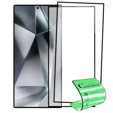 Imagem de Kit 2 Película Protetora em Cerâmica 9D Compatível Samsung Galaxy S24 Ultra, Anti-Impressão Digital