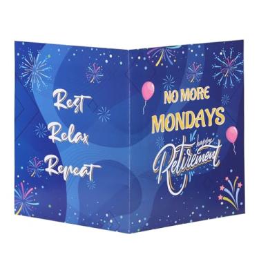 Imagem de Cartão de aposentadoria grande, 28 x 43,9 cm Jumbo Happy Farewell Greeting Livro de Visitas Cartão de Viagem Grande Gigante No More Mondays Big Goodbye for Colega Enorme Colleague Leaving Gift Party