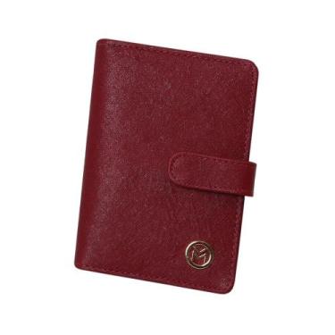 Imagem de Carteira de Couro Mariart 237L, Safiano cereja
