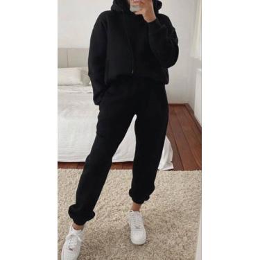 Imagem de Moletom Feminino Com Capuz Forrado De Lã Para Inverno - vitoria flower