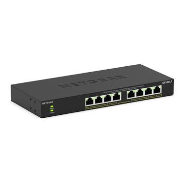 Imagem de NETGEAR Comutador essencial não gerenciado PoE Gigabit Ethernet de 8 portas (GS308LP) - com 8 x PoE+ @ 60W atualizável, desktop, suporte de parede ou montagem em rack
