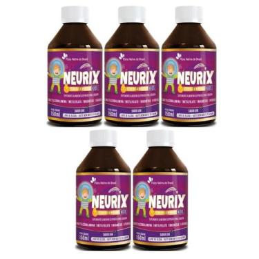 Imagem de Kit 5x Neurix Kids Vitaminas e Minerais 150ml sabor uva Flora Nativa d