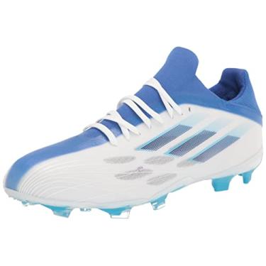 Imagem de adidas Tênis de futebol unissex adulto X Speedflow.2 Firm Ground, Branco/Legacy Indigo/Sky Rush, 14 Women/12 Men