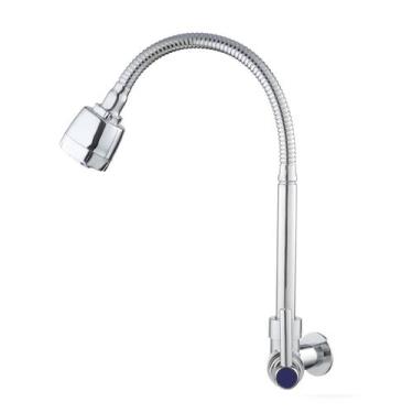 Imagem de Torneira Parede Mangueira Inox Flexível Ducha Arejador Flex Alavanca 1
