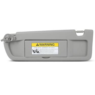 Imagem de Viseira de sol cinza do lado esquerdo do motorista sem teto solar para 2006-2011 para Honda For Civic, conjunto de substituição 83280-SNA-A01ZE (com espelho)