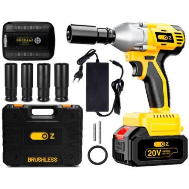 Imagem de Chave Impacto Bivolt. 1/2 Pol Brushless Com Adaptador Bateria - Oz