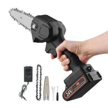 Imagem de Mini Serra Eletrica 24v Sem Fio Portatil De Mao Motoserra