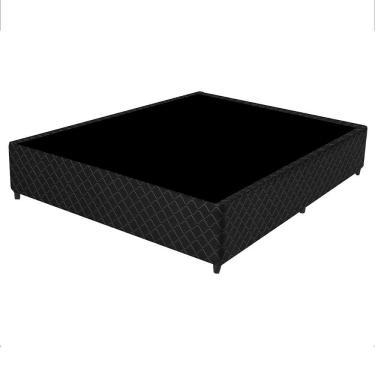 Imagem de Base Box P/ Colchão Casal Perola Negra Gazin 188x138cm Preto