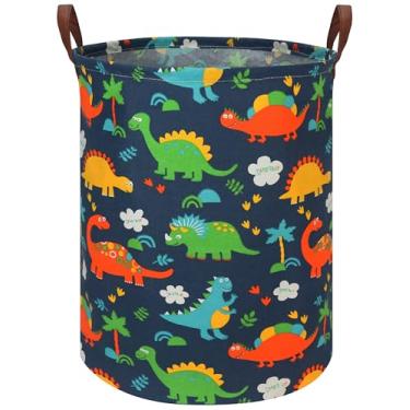 Imagem de FXOCSHE Cesto De Dinossauro Fxolcshe Para Crianças, Caixa Armazenamento Brinquedos Dinossauro, Roupa Dobrável À Prova D'Água, Organizador Bebê, Berçário, Decoração Quarto Meninos, Livros Com Pratele
