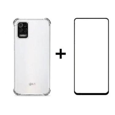 Imagem de Capa Anti Shok + Pelicula 3d Cobre Toda A Tela Para LG K52 - Universo