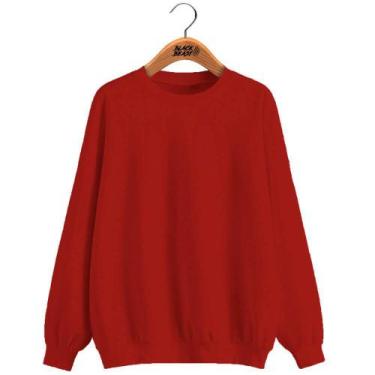 Imagem de Blusa de Frio Moletom Black Beast Gola Redonda Liso Sem Estampa, P, Vi