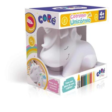 Imagem de Cofrinho Toyster Unicórnio Com Adesivos E Giz De Cera