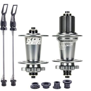 Imagem de BestPartsCom KOOZER XM490 Cubo de 32 Furos Completo Alumínio Ultraleve MTB Mountain Bike Disco de Freio de Liberação Rápida (qr) Conjunto de Cubo Traseiro Dianteiro Cinza Frio para Shimano 8-11