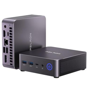 Imagem de PELADN Mini PC Gaming, Ryzen 7 7735U (8C/16T, até 4,75 Ghz), SSD NVMe DDR5/512GB 16GB, Dual Type-C/DP/HD, Mini Desktop Computer, WiFi6 4K/60Hz Quadruple-Display USB3.2/BT5.2 Mini Computadores