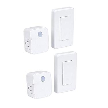 Imagem de Westek Kit de interruptor de luz e receptor sem fio interno, pacote com 2 – sem necessidade de fiação, distância de até 30 metros – A maneira fácil de adicionar uma tomada comutada, ideal para
