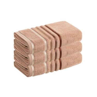 Imagem de Kit 3 Toalhas de Banho Karsten Lumina Fio Penteado 70x140cm 500g/m², R