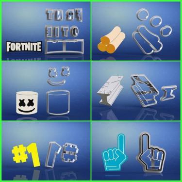 Imagem de Cortador Kit Fortnite - 23 Modelos Completo 5 Cm