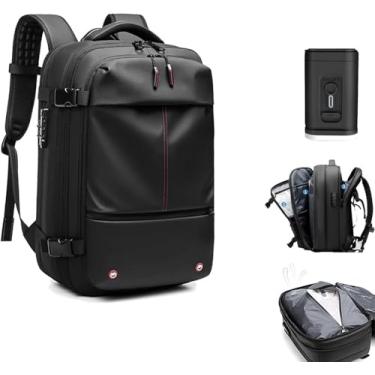 Imagem de Mochila Vacpack,mochila Expansível De 60l Com Compressão A Vácuo, Resistente à água, Mochila A Vácuo De Viagem Anti-roubo,mochila De Viagem Multifuncional Masculina, Black, Airpump