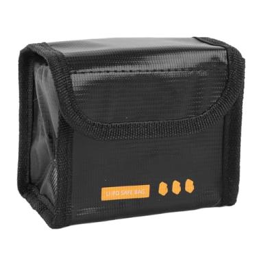 Imagem de Asixxsix Saco seguro para bateria Lipo, saco protetor de nylon para bateria de drone à prova de fogo e de explosão Saco Lipo portátil e compacto para (3 baterias com capacidade)