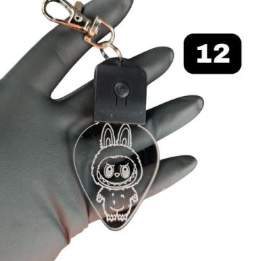 Imagem de Chaveiro Boneco Labubu Acrílico Led Rgb Recarregável 7 Cores - LUALKI 