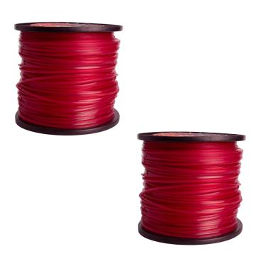 Imagem de KIT 2 Bobinas Fio Nylon Quadrado Roçadeira 3mm 2kg - Sanre Brasil