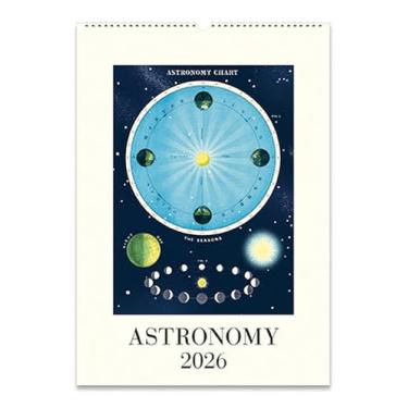 Imagem de Calendário de parede Cavallini Astrolgoy 2026, 33 x 48 cm, calendário suspenso de 12 páginas por mês, ideal para amantes de Astrolgoy, bonito e organizado