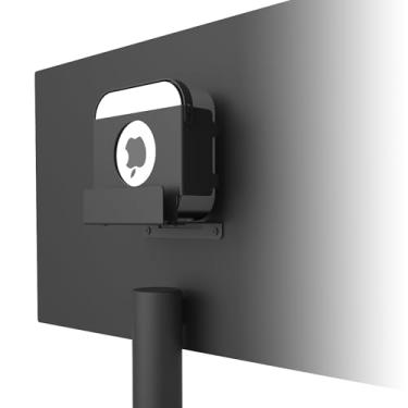 Imagem de Compatível com suporte traseiro para monitor Mac mini M4, montagem na parede, suporte inferior de mesa, suporta instalação de parafusos e adesivos. Slot fixo embutido para hub USB ou disco rígido