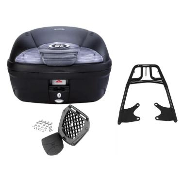 Imagem de Kit Bau 45L Bauleto Givi Monolock Simply Fume E450nt  Titan 160 2025 + Bagageiro Projetil