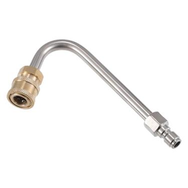 Imagem de Hihaha Varinha de extensão de lavadora de pressão/lavadora externa para haste de extensão de lança para carro, motocicleta, bicicleta/forma de J 1/4 polegada conexão rápida 15 cm / 1 peça