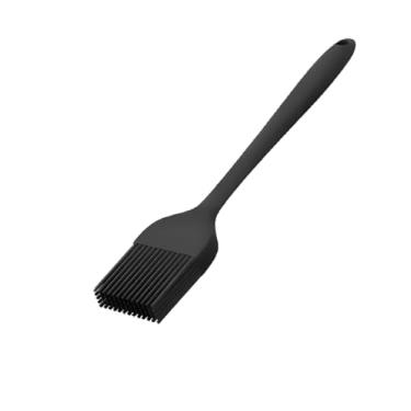 Imagem de Pincel Culinário Em Silicone Maciço Para Untar Formas 25,5cm (Preto)