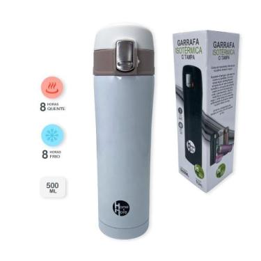 Imagem de Garrafa Térmica Aço Inox 500Ml Com 5 Cores Para Escolher - Hm Comercio