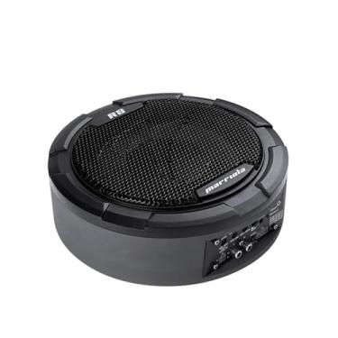 Imagem de Levhorzn Marriola R8 Subwoofer para carro movido a baixo do assento com amplificador embutido pico de 600 W, entradas de alto nível e graves imersos, design redondo de 20 cm, kit completo de fiação