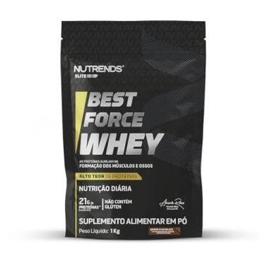 Imagem de Best Force Whey Refil 1KG, WPC Fonte de Proteínas, Nutrends, Chocolate