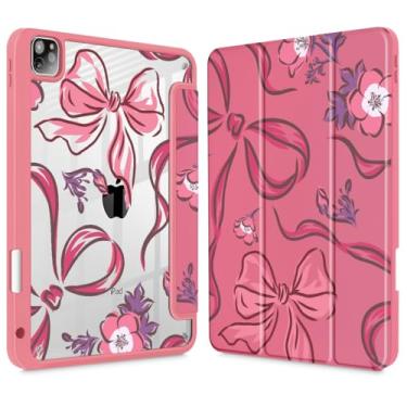 Imagem de Mektron Capa para iPad Pro 12,9 polegadas M2 2022 compatível com iPad Pro 12,9 polegadas 6ª/5ª/4ª/3ª geração 2021 2020 2018 capa para tablet com capa traseira transparente à prova de choque para iPad