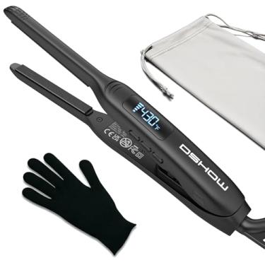 Imagem de DSHOW Chapinha Tipo Lápis, 3/10" chapinha,corte Pixie e franja, mini alisador de cabelo com tela de LED, temperatura ajustável, desligamento