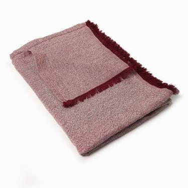 Imagem de Manta Para Sófá Garnet 150x120cm Bordo - Artesanal Teares