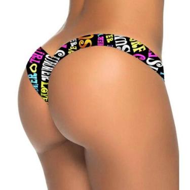 Imagem de Calcinha De Biquíni Brasileira Sexy Com Estampa, Roupa De Banho Confor