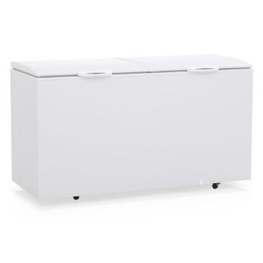 Imagem de Freezer Horizontal Dupla Açao Ghb-530 Bin Branco 2 Tampa Cega 532L Bivolt Inverter - Gelopar