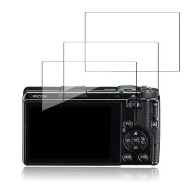 Imagem de NOUKAJU [Pacote com 3] Protetor de tela para Ricoh GR IV, vidro temperado HD, dureza 9h, arranhões, anti-impressão digital, protetor de filme de vidro temperado para câmera Ricoh GR IV